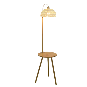 Rozsądna cena drewniana lampa podłogowa marmurowa lampka podłogowa chińska rattan