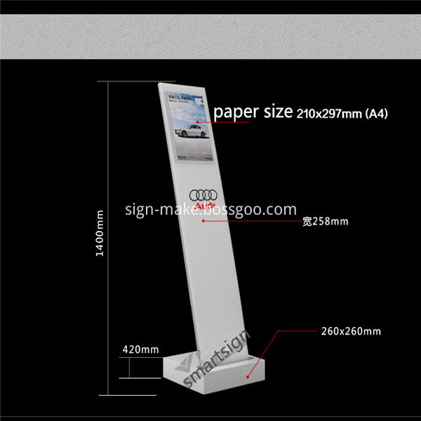 floor standing poster holder