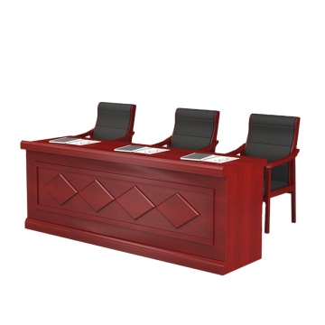 Aanpasbare houten klassieke conferentietafel en stoelen ingesteld voor vergaderzalen
