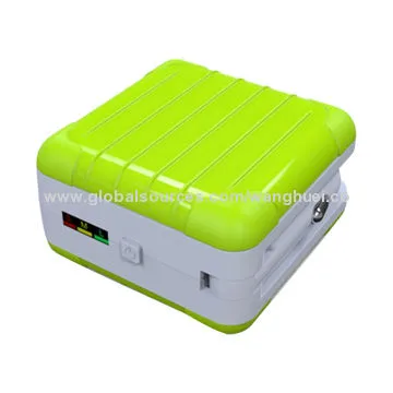 5,000mAh AC/DC Portable Power Bank, 5V/2.1A, 70*70*39mm Size