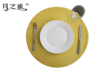 Heated Promotional 100% PP Handwoven Round Placemat