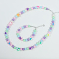 Multicolor Love Soft Pottery Chain Sieraden Set