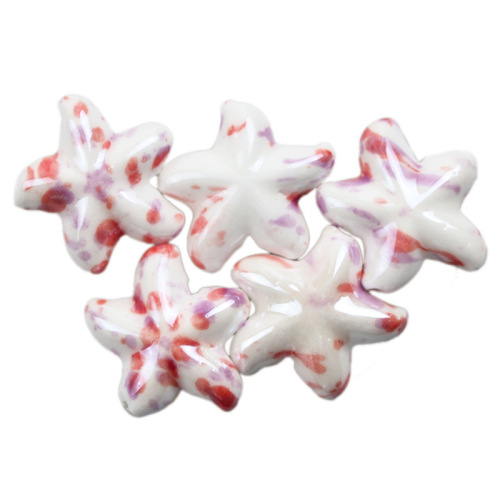Perlas de cerámica de bricolaje Irregularidad Beads Starfish 20 mm