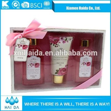 OEM Scented Bath Gift Set Wooden Basket