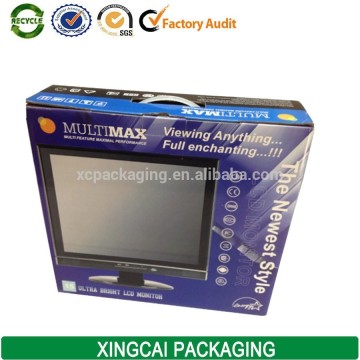 car lcd monitor corrugated carton box with pet handle