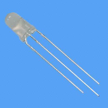 3mm Bi-color 3-pin LED Lamp, 625nm Hi-efficiency Red, 570nm Yellow Green