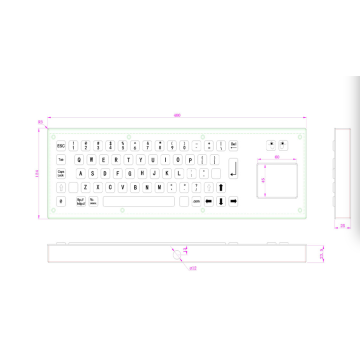 Explosion Proof Metal keyboard with Touchpad