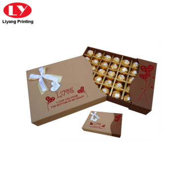 Confezione regalo scatola di praline al tartufo di cioccolato