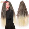 28inch Afro Kinky Long Boudly Tressant Synthetic Braid Braid Crochet Blonde Bundles roses Bundles Rose ombre Douce Curl pour la Russie