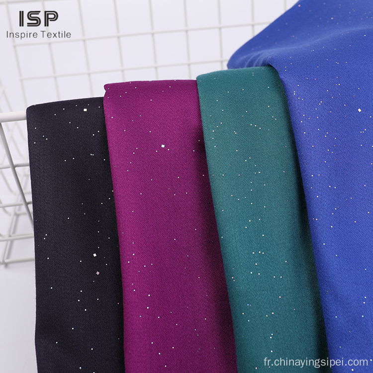 Viscose de tissu imprimé ordinaire 100% Rayon Satin pour robe