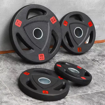 Factory Supply Three-Hole Handheld Gym Iron Barbell Bumper Weight Plates