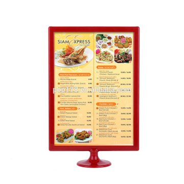 2016 Popular Design A4/A5/A6 Vertical Plastic Restaurant Menu Card Holder For Sale