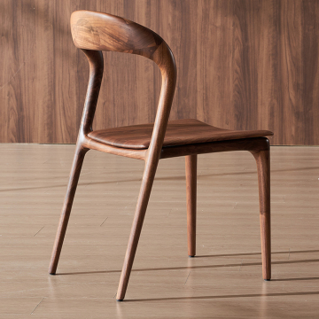 North American Black Walnut Solid Wood Dining Chair Back Endorsement Table Chair