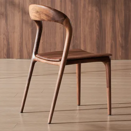 North American Black Walnut Solid Wood Dining Chair Back Endorsement Table Chair