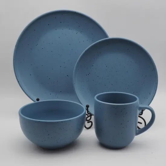 European stoneware dinnerware sets, Modern Minimalist Style blue dinnerware sets,stoneware dinnerware sets color glazed