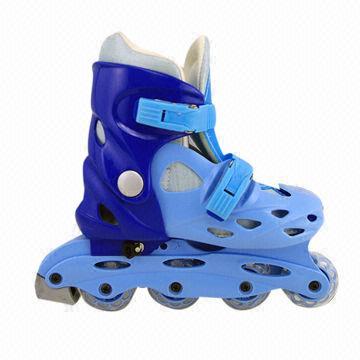 Youth outdoor 4 wheel adjustable hard-boot inline skate shoes, SK767RPIS0004