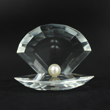 Handmade Crystal Oyster Shell with Pearl Wedding Gift