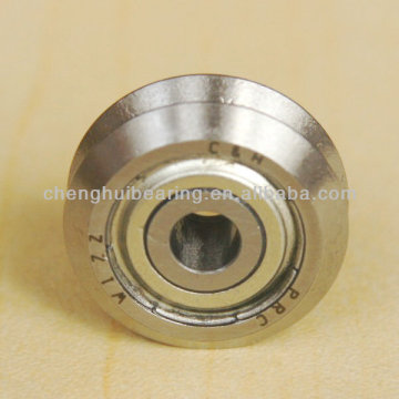 W Guide Wheels RM1 ZZ ، 4.763mm / 3/16 "Bore ، Double Row ، اثنين من الدروع المعدنية ،" W "