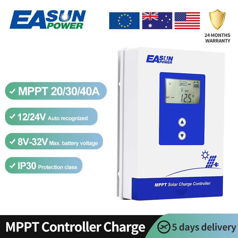 Auto-Detection MPPT Solar Charger 12V/24V 20A-40A