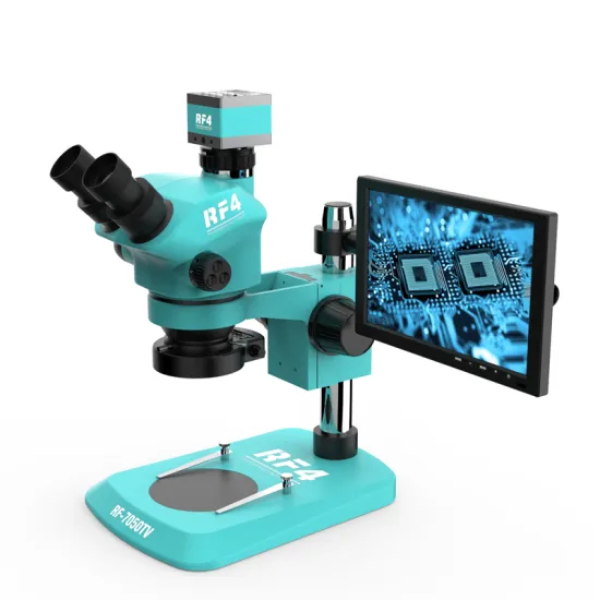 RF4 RF7050TV-2KC2-S010: 144 LED Light Trinocular Industrial Microscope with 2K HD Camera for PCB Repair