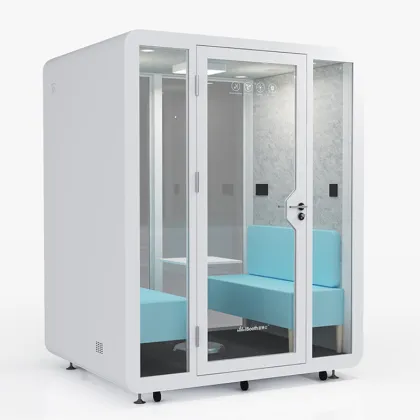 soundproof acoustic booth with office seating