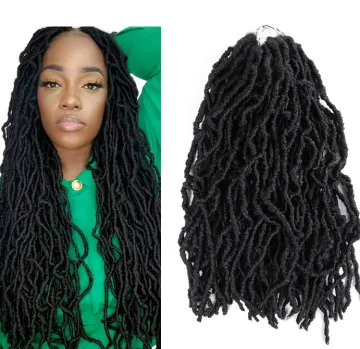 Synthetic Hair Extension Braiding Hair 18 Inch New Goddess Locs Crochet Braids Goddess Faux Locs Dreadlocks Hair
