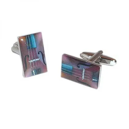 Stylish Musical Novelty Enamel Cuff Links