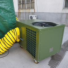 Aire acondicionado de la carpa militar con sistema de calefacción