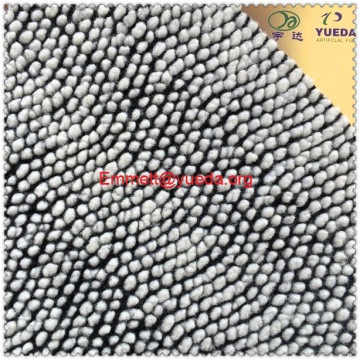 white polka wool black base waving pattern jacquard design knit fabric