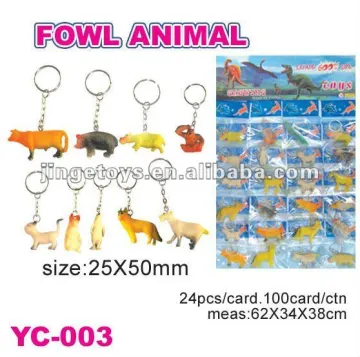 PVC fowl animal key chain