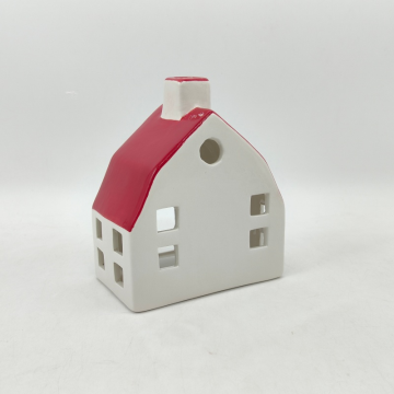 Chimney Top Ceramic House Candle Holder