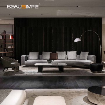 Luxury Minimalist Horizonte L-Shape Recliner Sofa Set