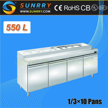 Salad Display Counter Refrigerator Arcylic Steel Cover (SY-RST2000G SUNRRY)