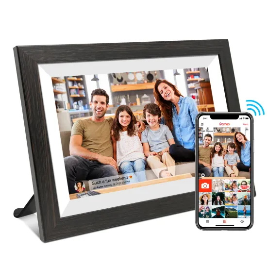 PGRETY 10.1\" WiFi IPS Hot Digital Photo Frame with 1+32GB Storage and Remote Transmission: Smart Photo Display