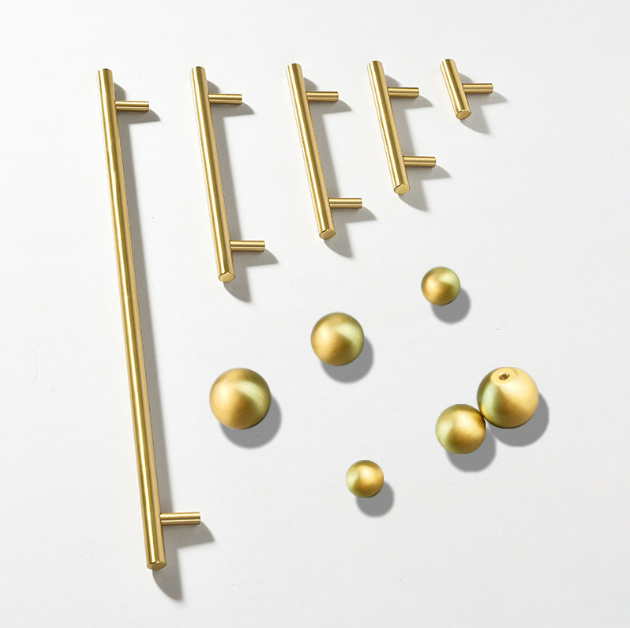 polished brass drawer pulls