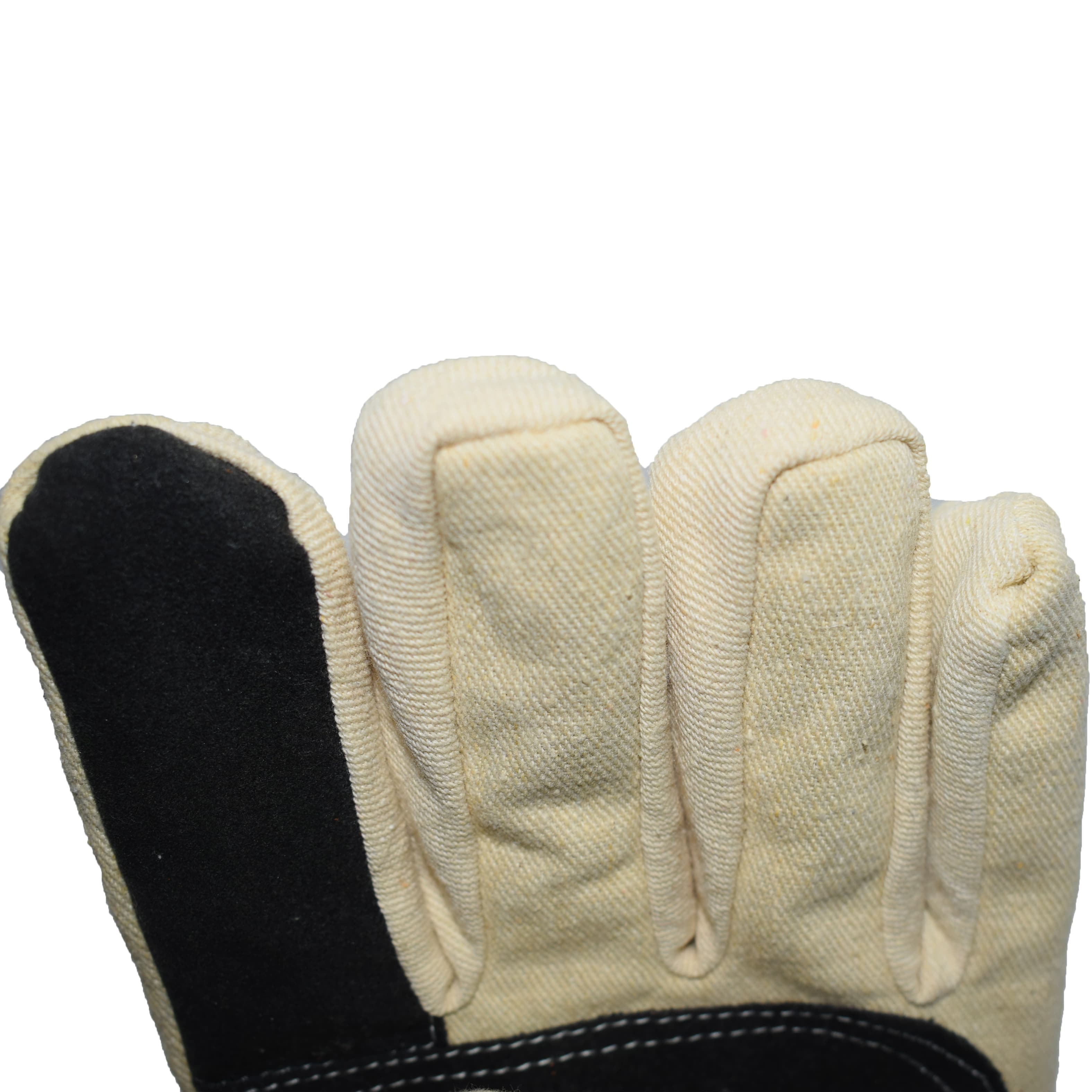 24-line yellow canvas thick protective gloves