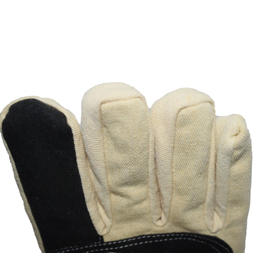 24-Line Yellow Canvas Thick Protective Gloves