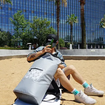READY TO SHIP 35L Grey PVC Soft Portable Thermal Beach Picnic Cooler Bag