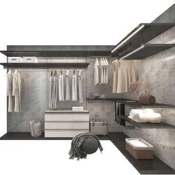 Weibang Modern Wall Mounted Wardrobe Closet with Hanger Rack