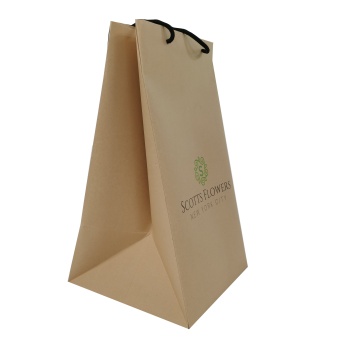 Inside glossy waterproof lamination Kraft paper shopping bag