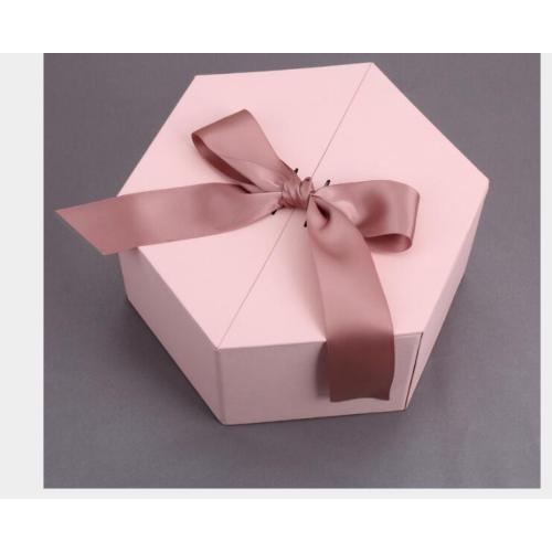 Aangepaste zeshoek Double Open Door Mqagnetic Gift Box