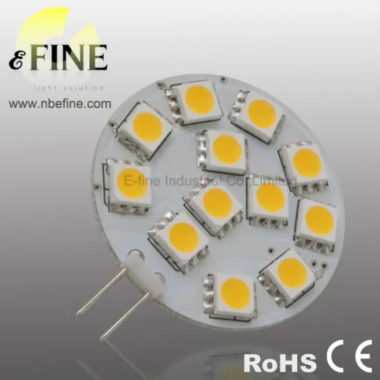SMD G4 LED lamp 12pcs 5050 G6.35 LED bulb 12V