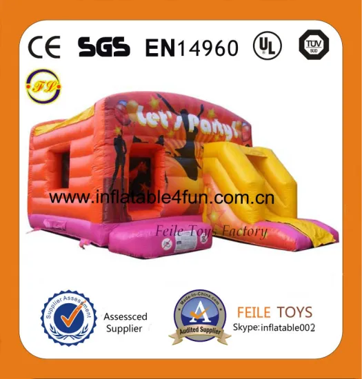 inflatable bouncy castle with warer slide