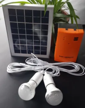Home lighting system solar kit with led bulb