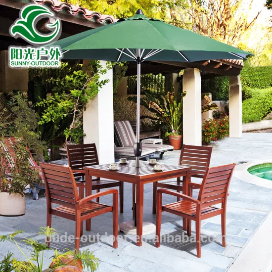 2016 Modern design wooden patio furniture outdoor with dining table chair