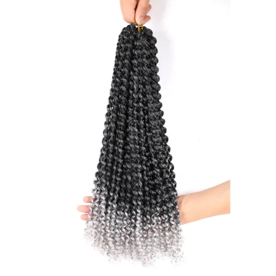 Passion Twist Braiding Hair Faux Locs Crochet Hair Synthetic Heat Resistant Fiber Color #1B #T27 #T30 #TBug 16" 80g 22 Strands