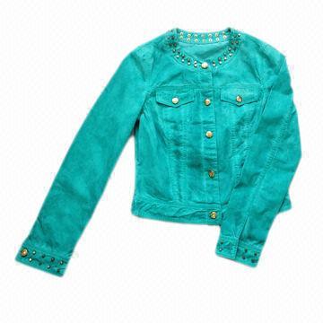 Women's denim jacket, OEM and ODM orders are welcome