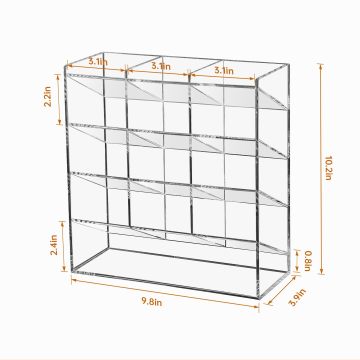 Acrylic Vertical Marker Organizer for 150 Markers - Angled Pen Holders Desktop Organization Clear Pencil Holder