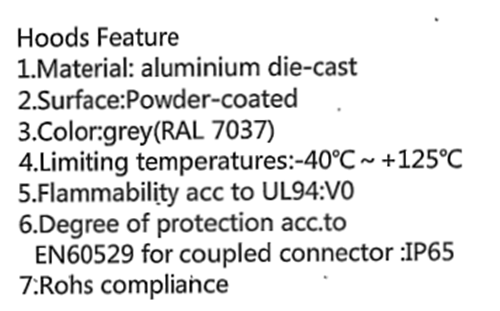 Side Entry Heavy Duty Connectors Hoods