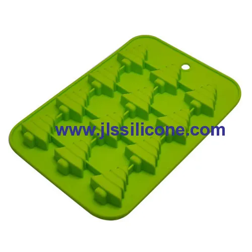 12 Cavity Christmas Tree Silicone Chocolate Molds 